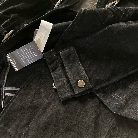 Nautica New With Tags Women’s Genuine Black Suede Jacket Size Medium - Picture 10 of 13